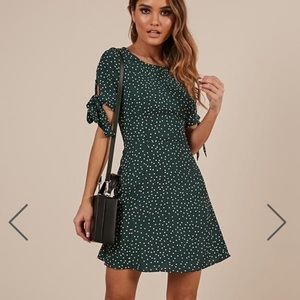 SHOWPO green polka dot dress